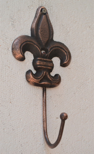 Percha 1 Gancho Flor De Lis Ho.Negro Epo