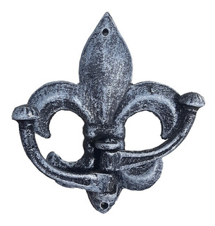 Percha 2 Ganchos Flor De Lis Ho.Cobreado